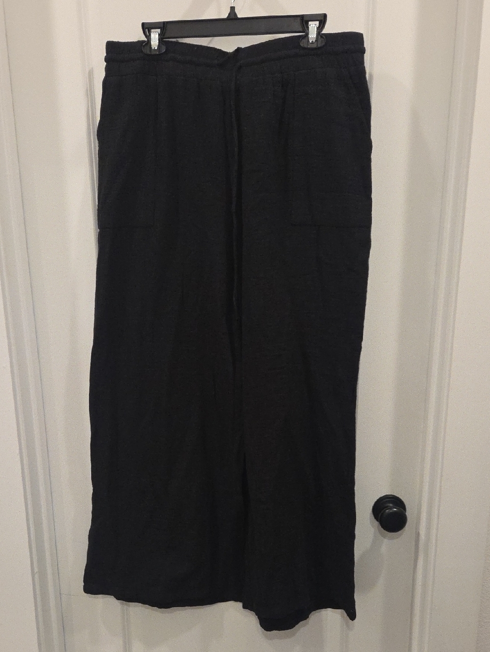 Style & Co. Black Wide Leg Gauze Pant